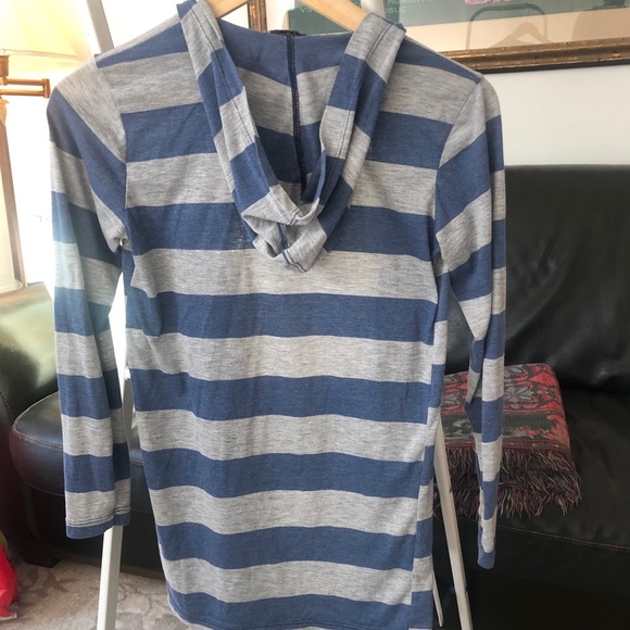 Allen Allen Long Sleeve Hooded Open Cardigan - Picture 3 of 5